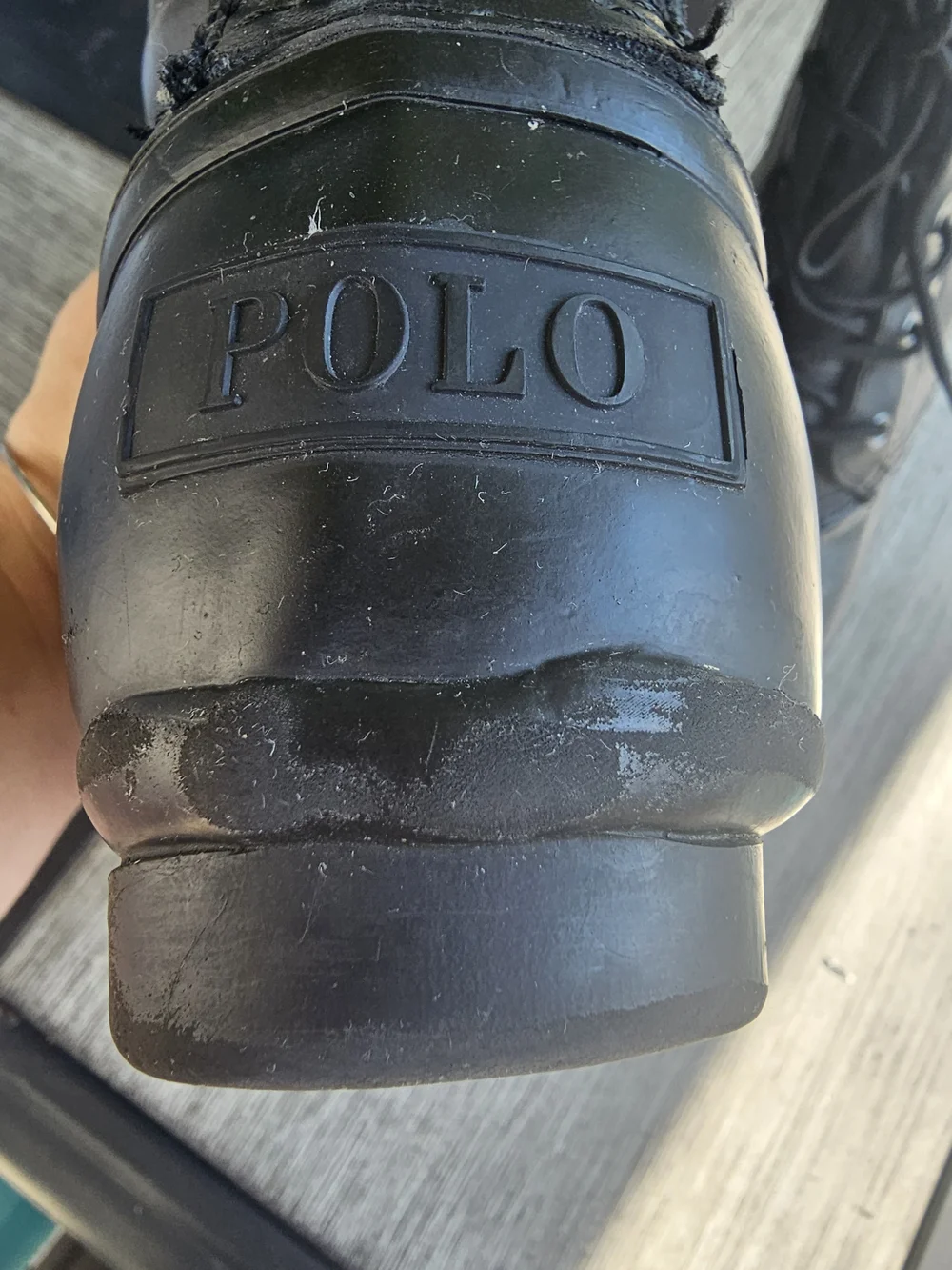 Polo Ralph Lauren Boys Ewan Duck Boots Triple Black Youth Size 4 Play Condition